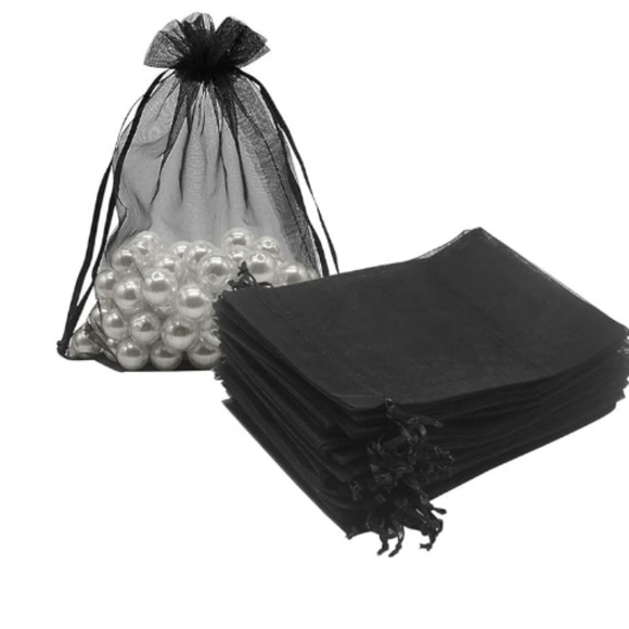50 pc Sheer Gift Bags, Jewelry Drawstring Bags, Wedding Favors Bags, Mesh Gift - Picture 2 of 2